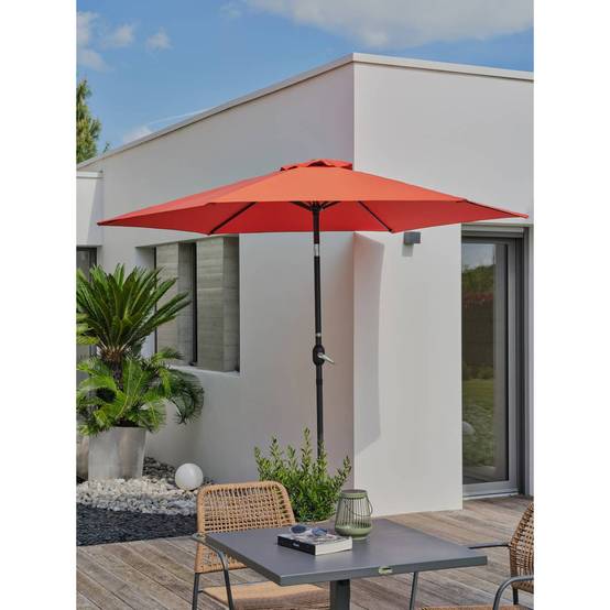 Dcb Garden - Parasol Inclinable à Manivelle "Marbella" 270cm Terracotta - Image 3
