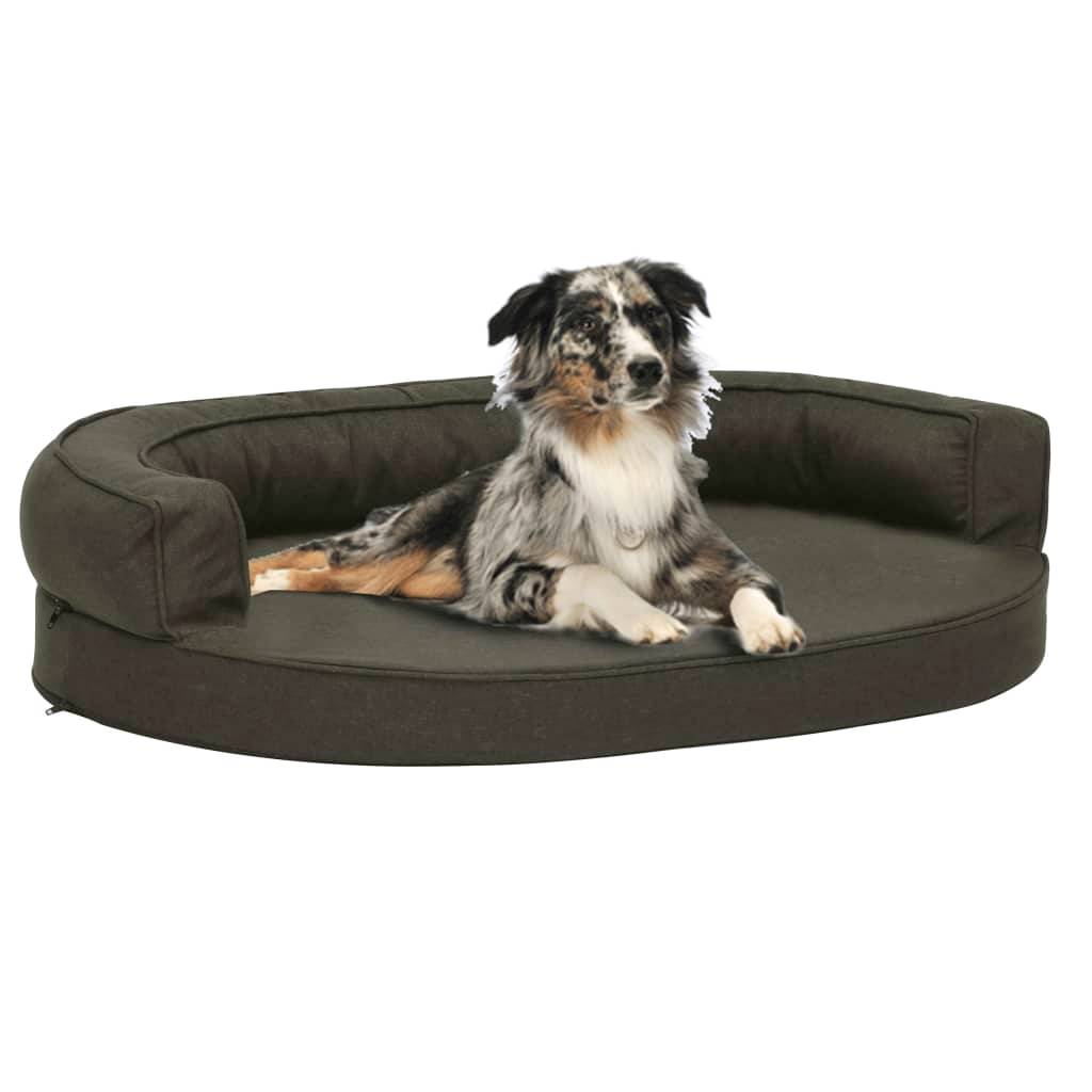 Vidaxl - Matelas de lit ergonomique pour chien 75x53 cm Aspect de lin vidaXL 171290 - Imagen 1