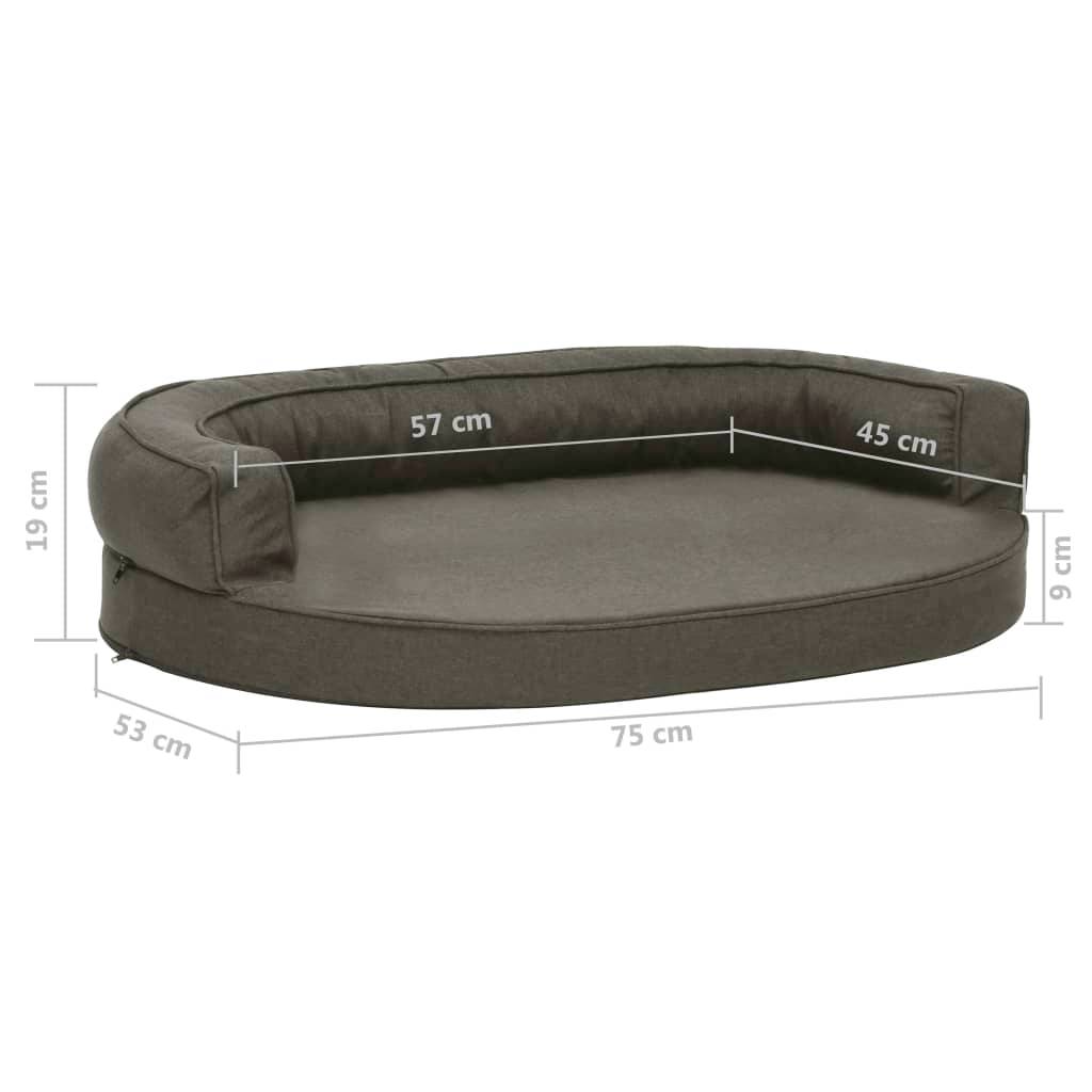 Vidaxl - Matelas de lit ergonomique pour chien 75x53 cm Aspect de lin vidaXL 171290 - Imagen 3