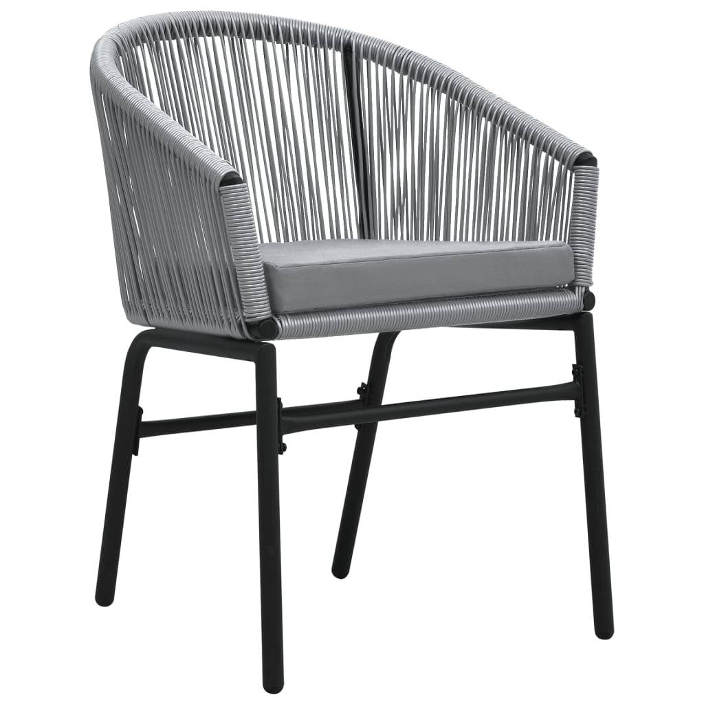 Ensemble Repas Jardin 2P Rotin PVC avec Coussins Gris – ComfortXL Outdoor Living - Image 4