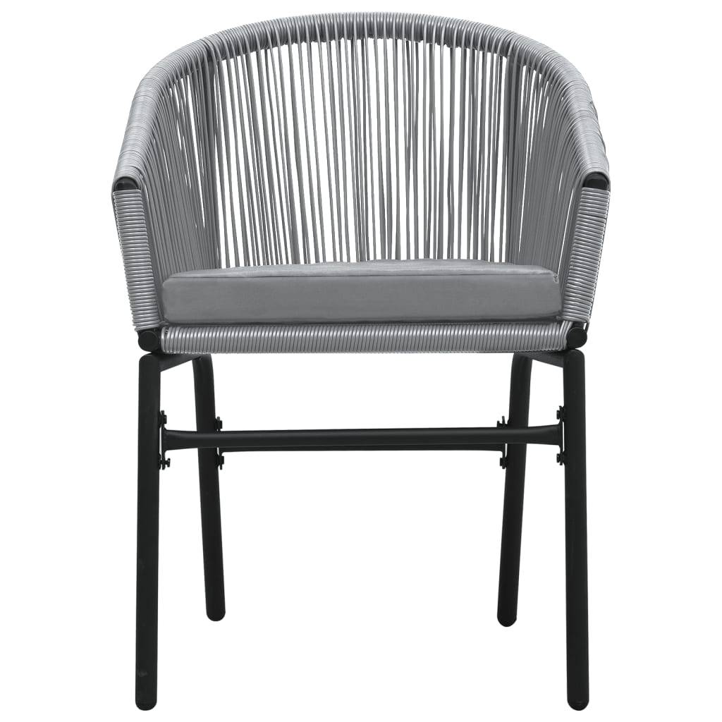 Ensemble Repas Jardin 2P Rotin PVC avec Coussins Gris – ComfortXL Outdoor Living - Image 5
