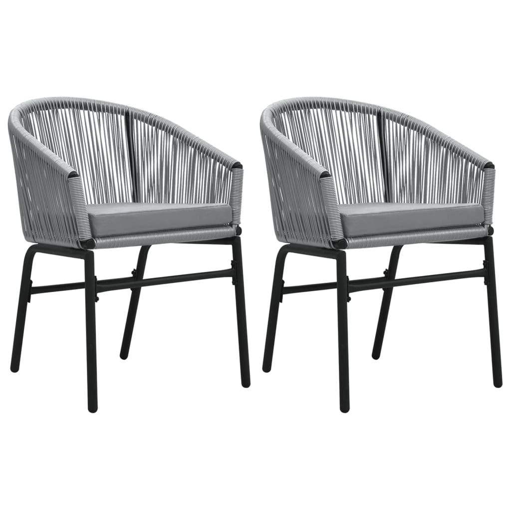 Ensemble Repas Jardin 2P Rotin PVC avec Coussins Gris – ComfortXL Outdoor Living - Image 3