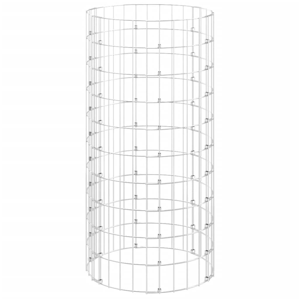 Composteur de jardin acier galvanisé argenté 50 x 50 x 100 cm - PANGIVO - Image 2