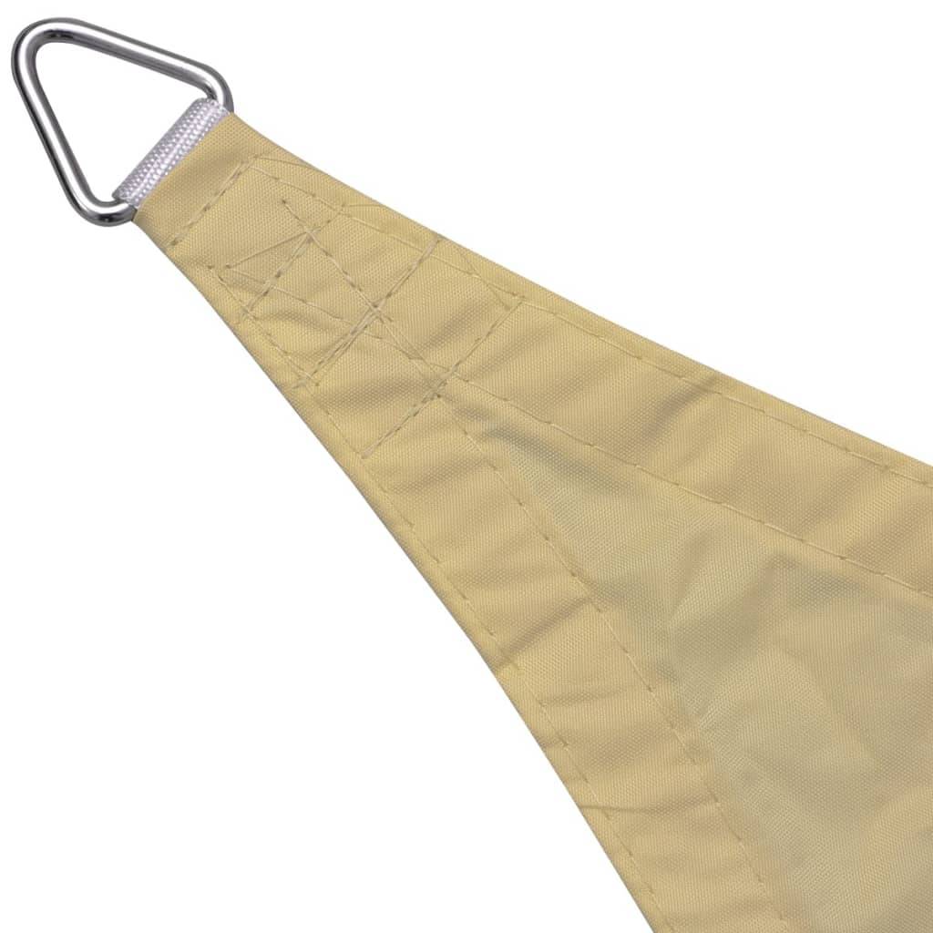 Voile toile d'ombrage parasol en tissu oxford triangulaire 3,6 x 3,6 x 3,6 m beige - Imagen 3