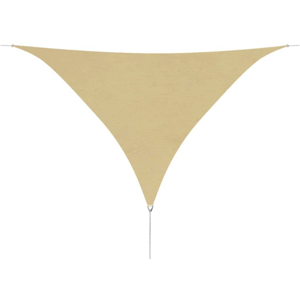 Voile toile d'ombrage parasol en tissu oxford triangulaire 3,6 x 3,6 x 3,6 m beige - Imagen 1