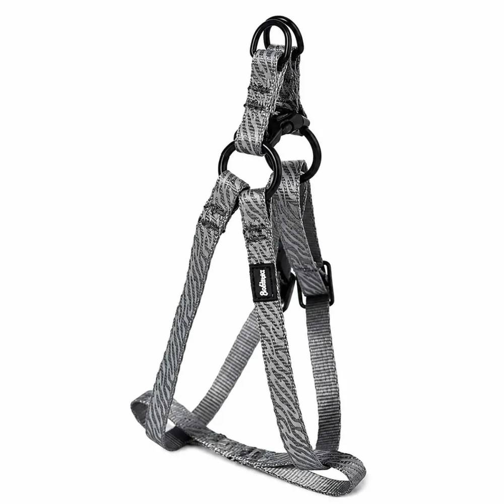 Harnais Réfléchissant Réglable en Nylon - Gris - Ajustable 65-80 cm - Image 3