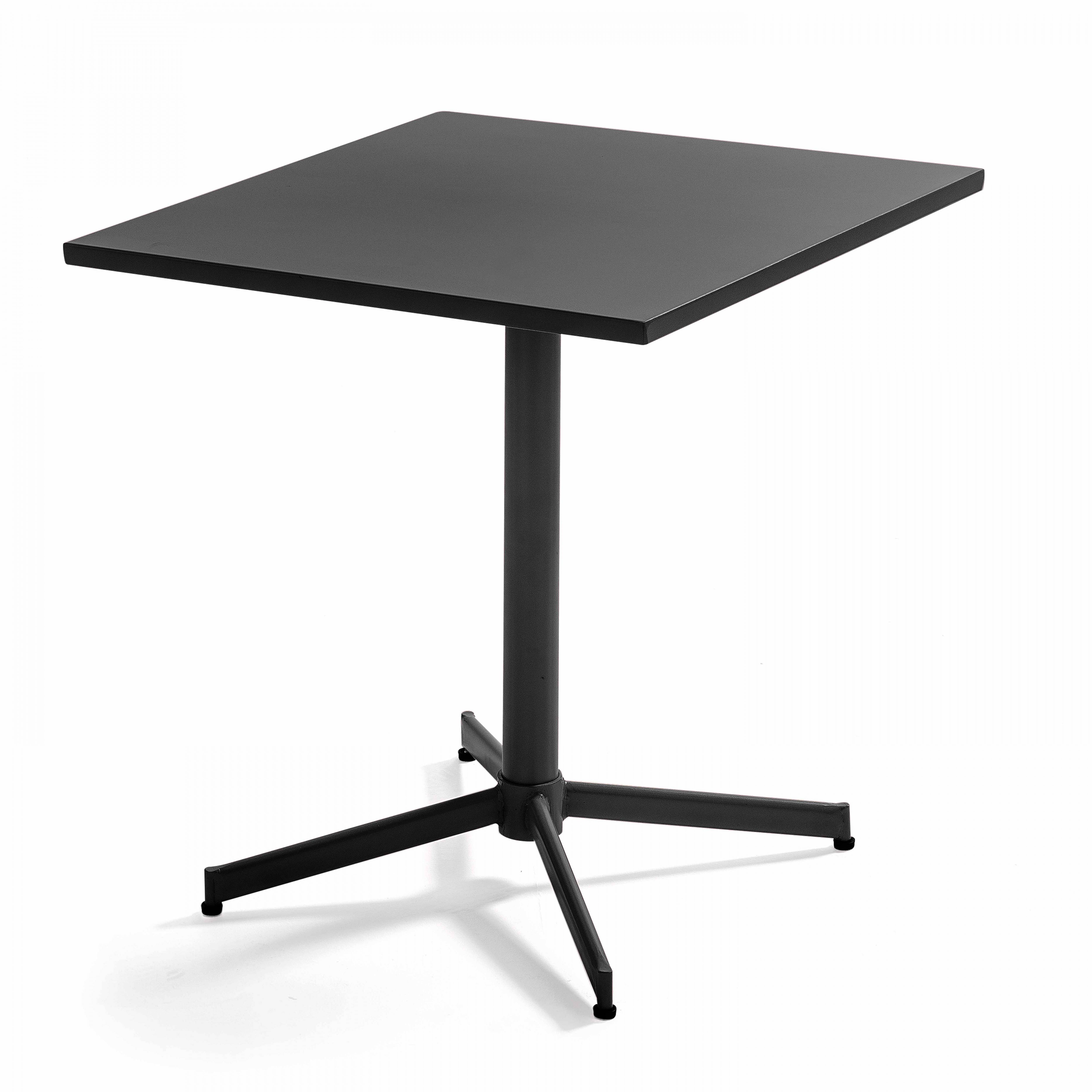 Oviala - Table de jardin carrée bistro inclinable en acier gris Palavas - Oviala - Imagen 1