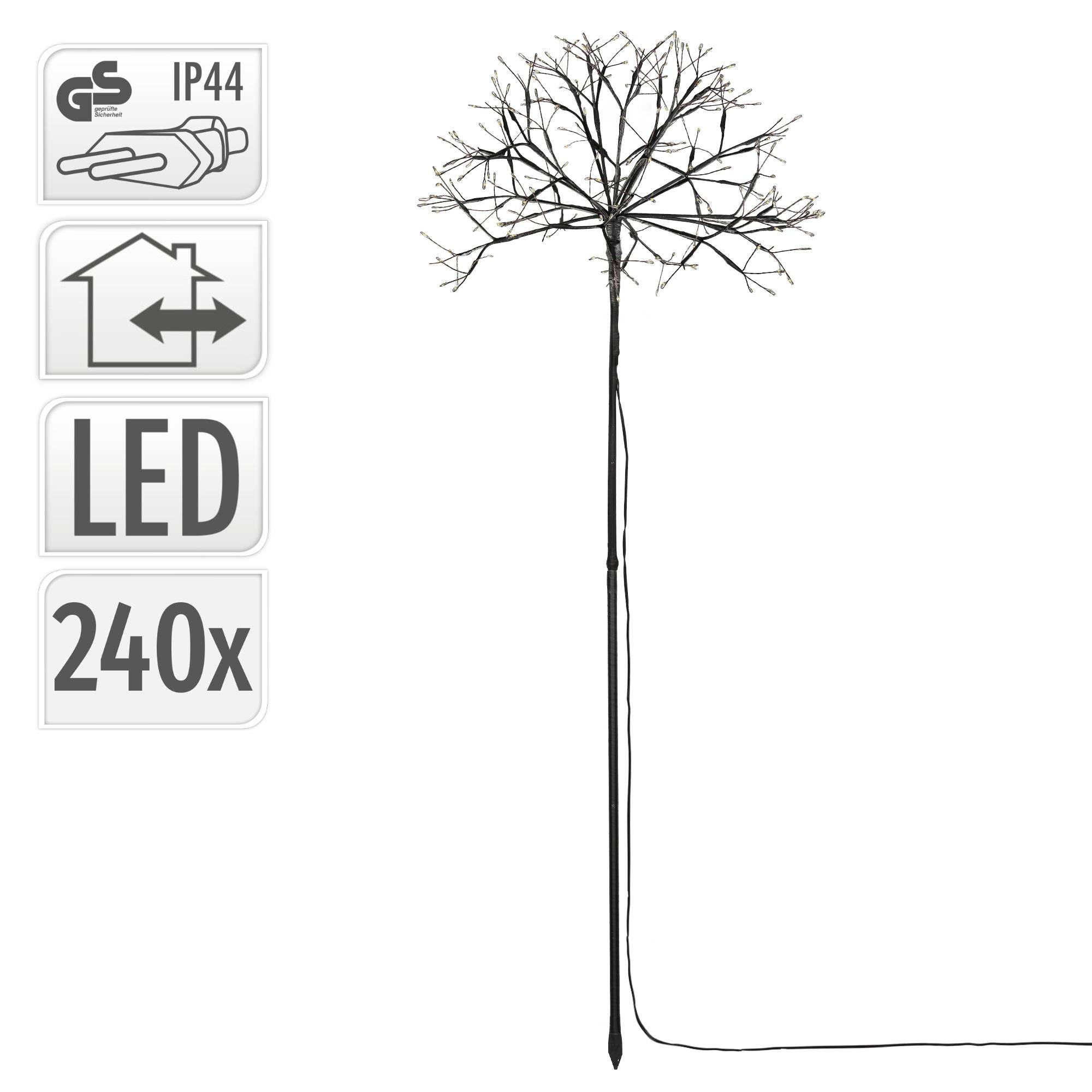 Ecd-Germany - Arbre lumineux 240 LED blanc chaud sapin de Noël décoration intérieur/extérieur - Imagen 4