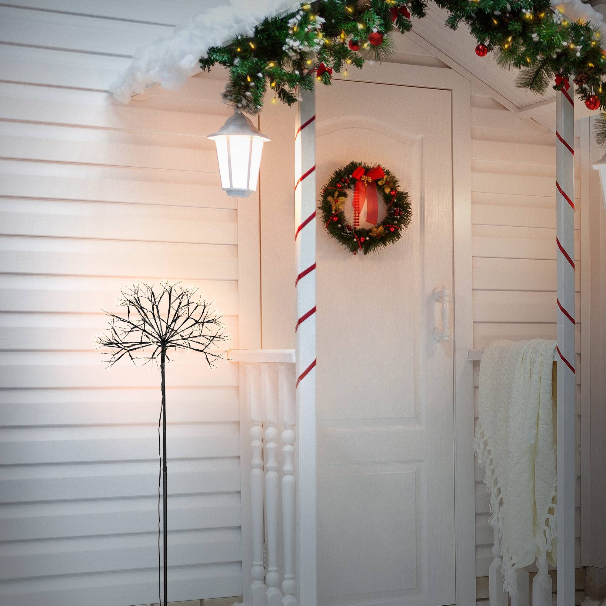Ecd-Germany - Arbre lumineux 240 LED blanc chaud sapin de Noël décoration intérieur/extérieur - Imagen 8