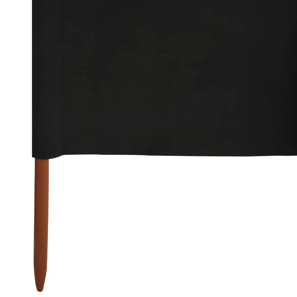 Helloshop26 - Brises-vue paravent 5 panneaux tissu 600 x 80 cm noir - Imagen 5