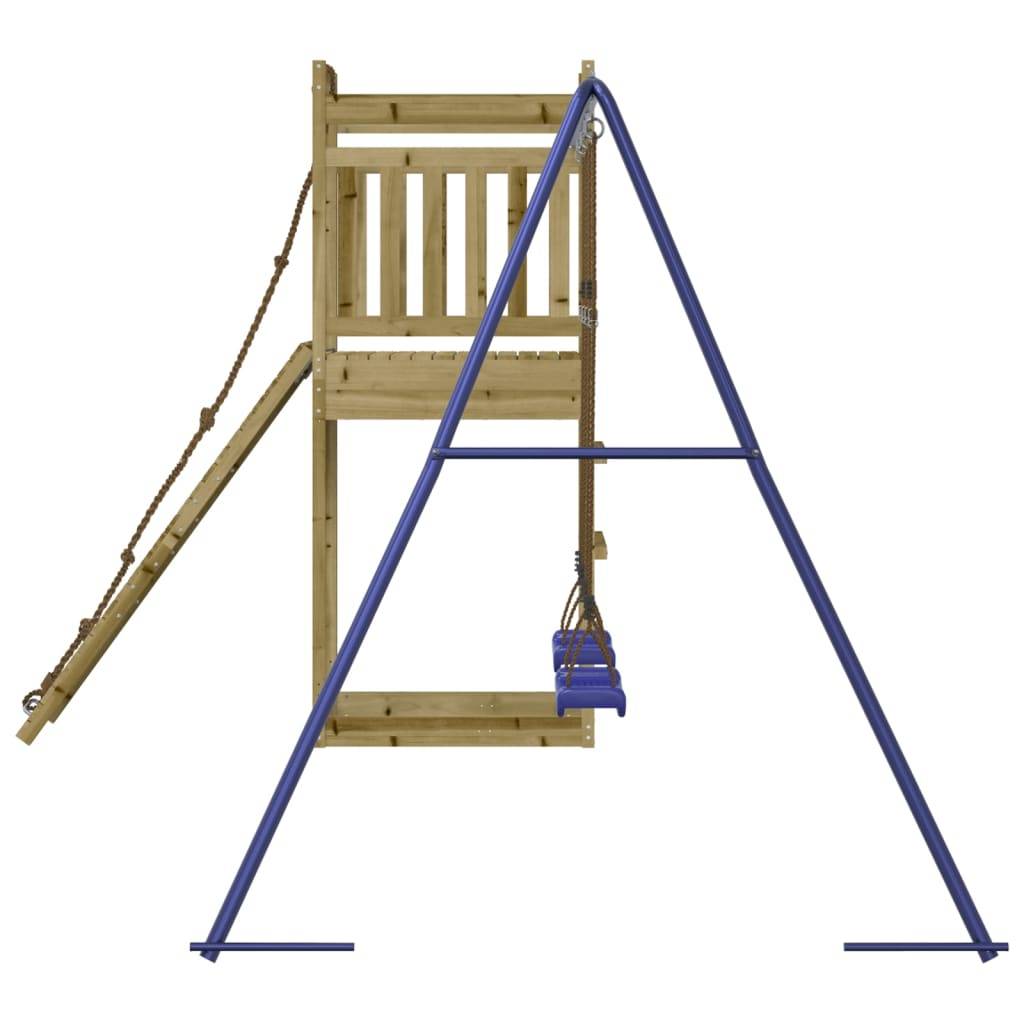 Helloshop26 - Aire de jeux d'extérieur balançoires toboggan portiques robuste jeux jardin 314 x 256 x 207 cm bois de pin imprégné - Imagen 5