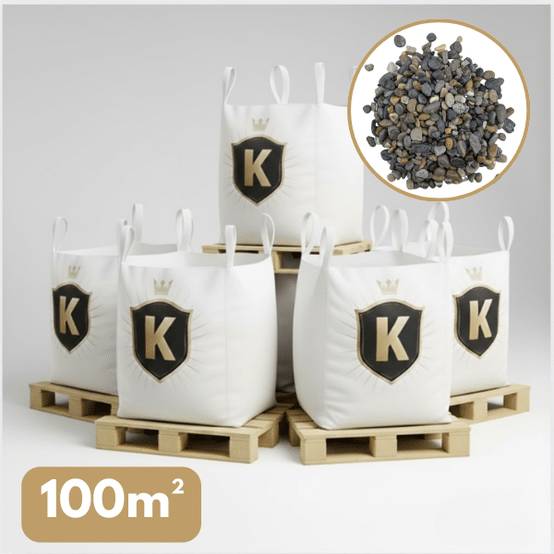 Gravier roulé rivière gris 6/16 mm – Pack 5 Big Bag +/- 1,5T – 100 m² - Image 1