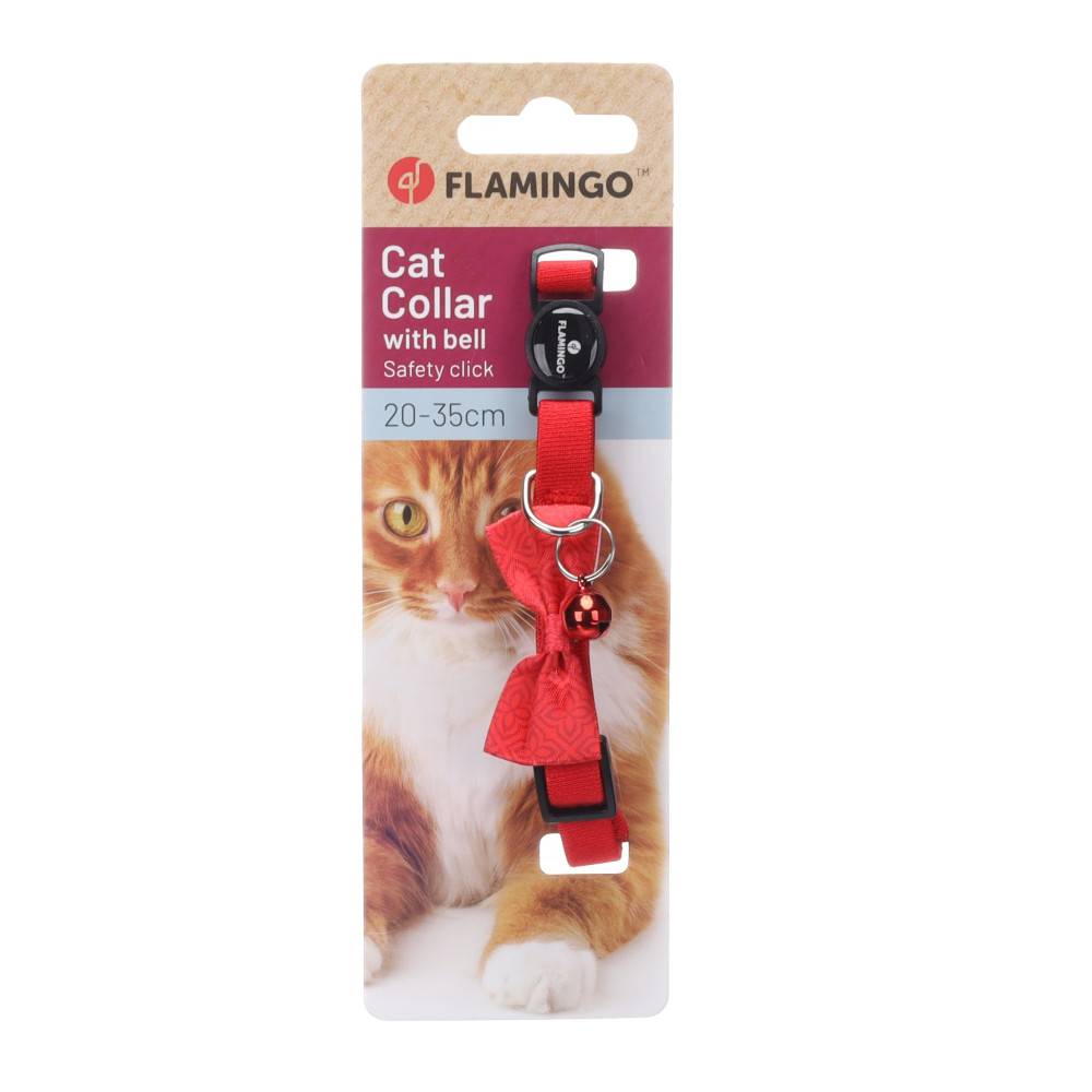 Collier avec nœud Castor Rouge 20 – 35 cm pour chat - Image 3
