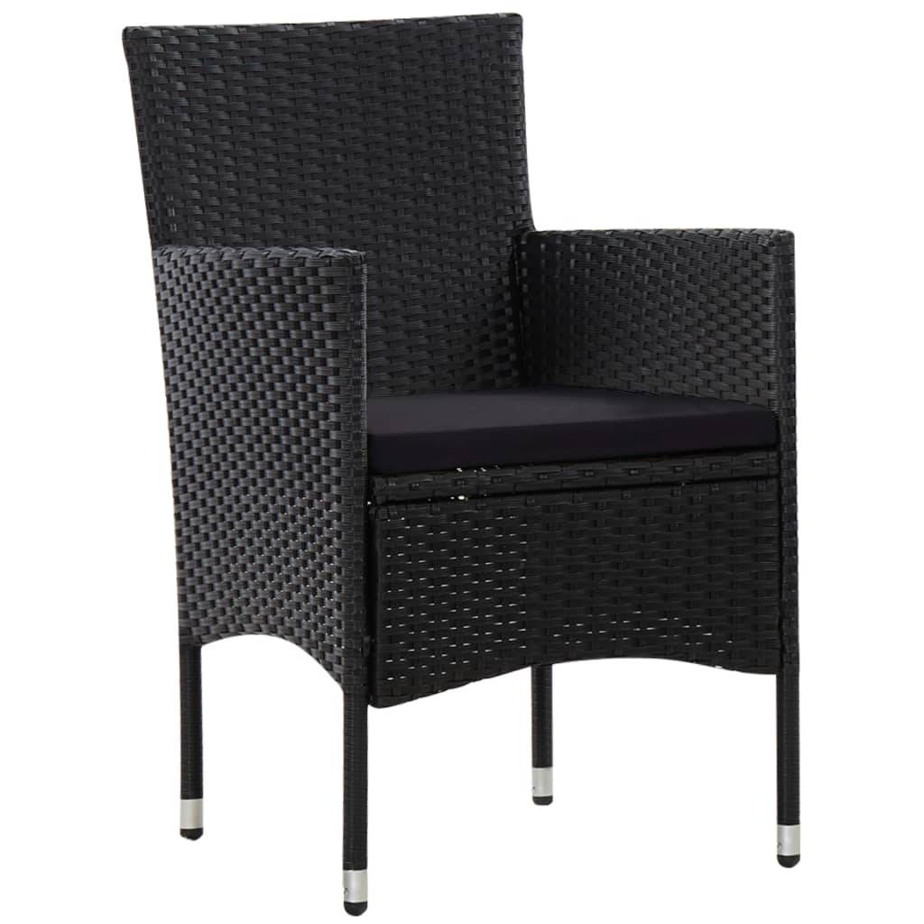 Vidaxl - Salon de jardin 4 pcs avec coussins Résine tressée Noir vidaXL 45813 - Imagen 6