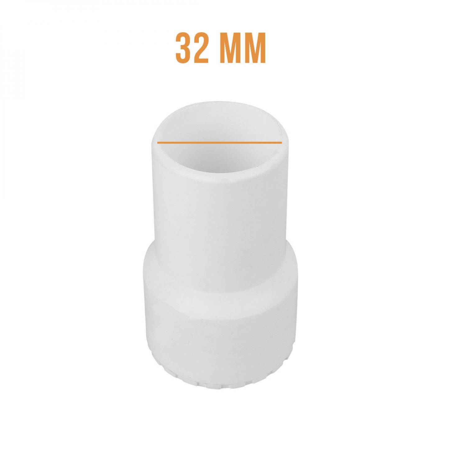 Linxor - Embout en PVC pour tuyau flottant de piscine - Diam 32 mm - Blanc - Linxor - Imagen 2