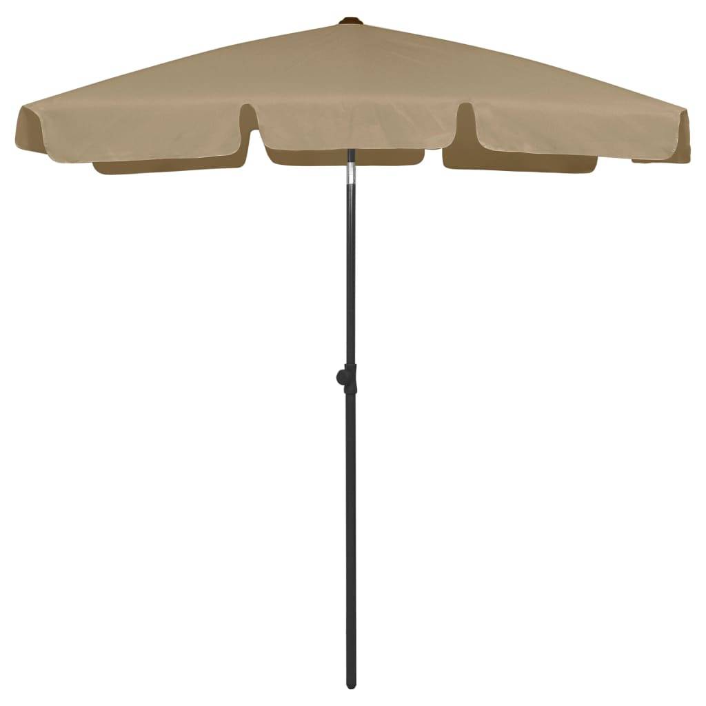 Helloshop26 - Parasol de plage 180 x 120 cm taupe - Imagen 1