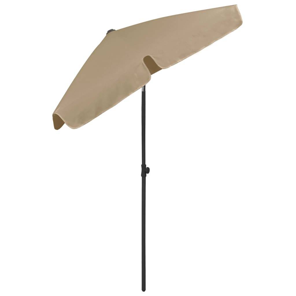 Helloshop26 - Parasol de plage 180 x 120 cm taupe - Imagen 4