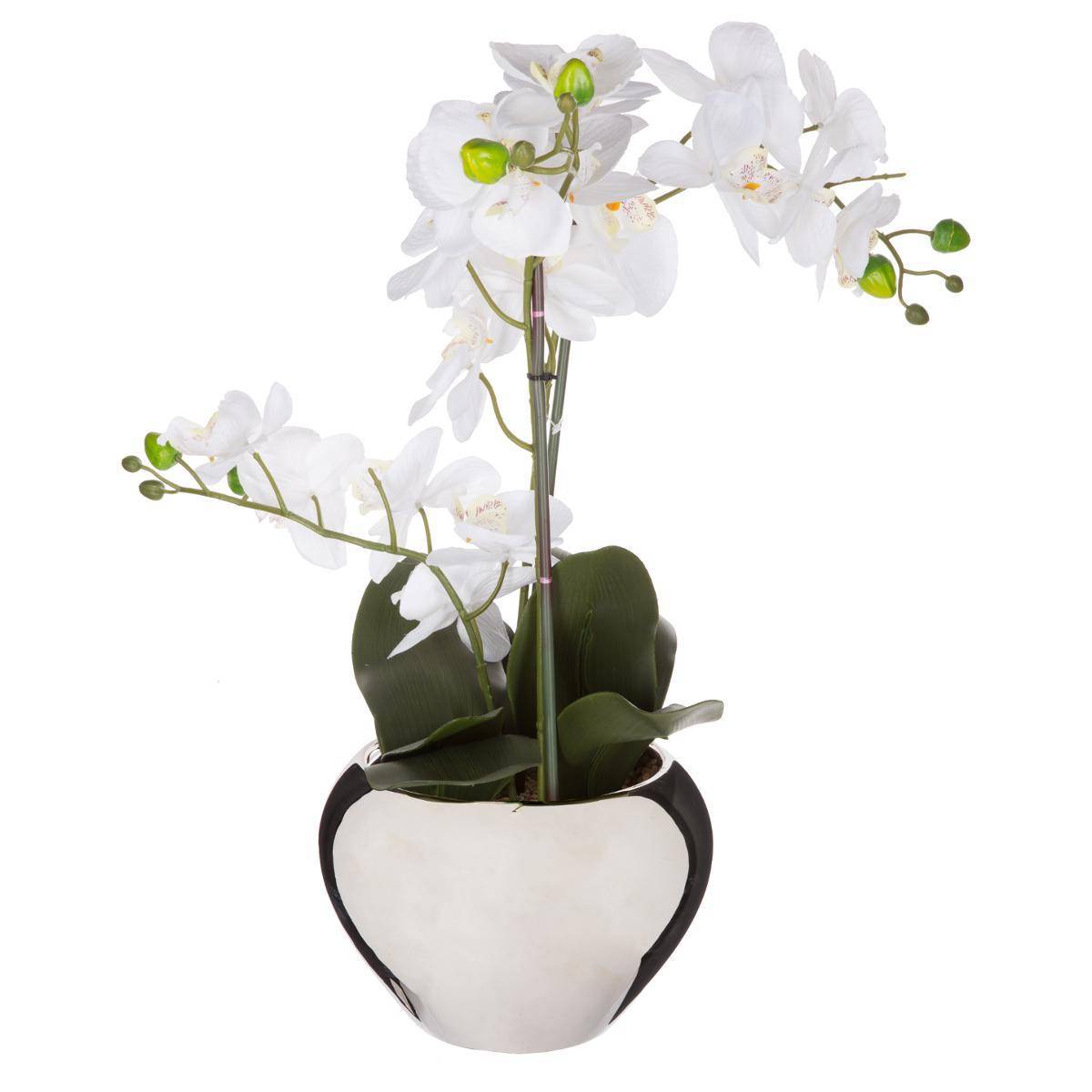 Atmosphera - Orchidée artificielle vase céramique H57cm - Atmosphera Créateur d'intérieur - Imagen 1