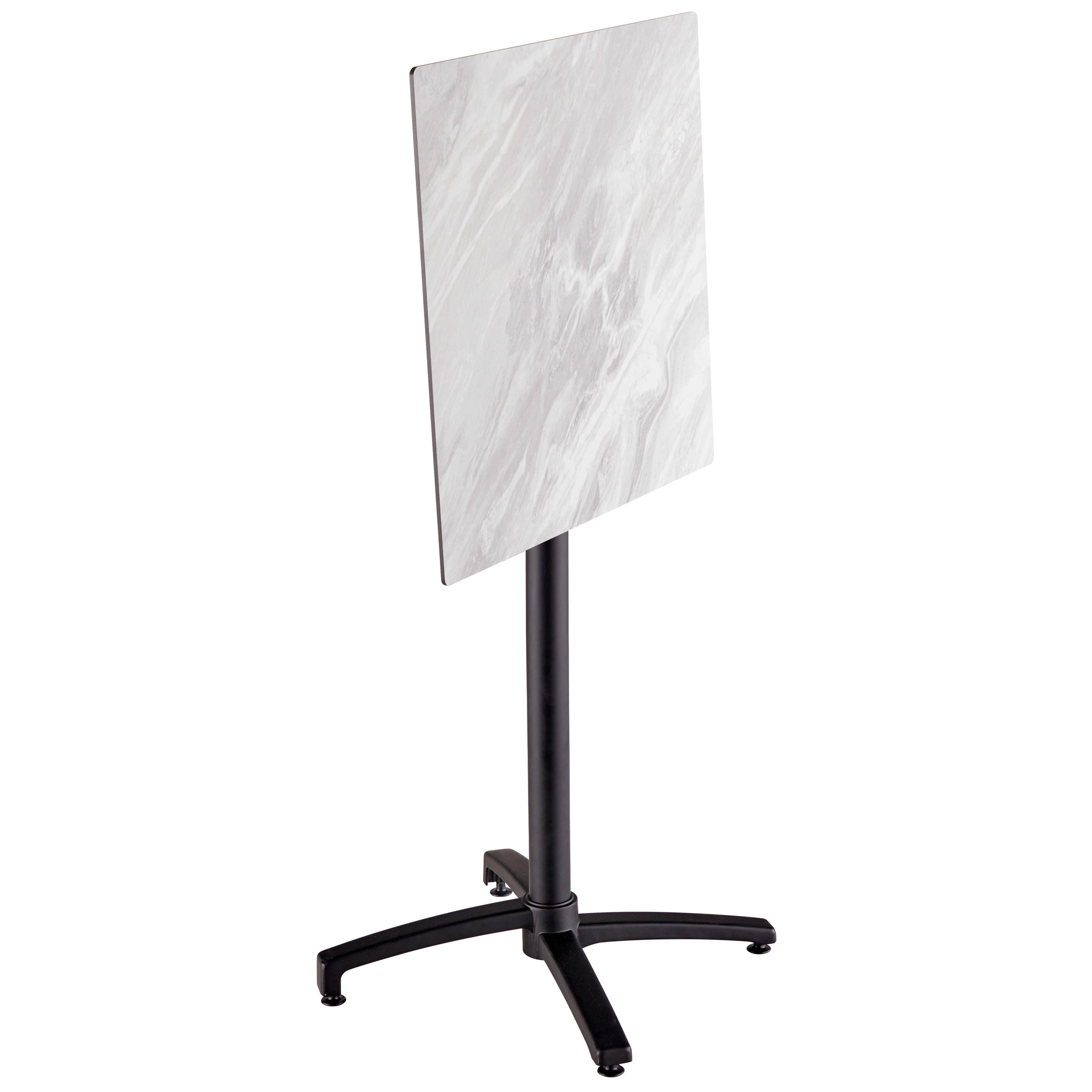 Oviala - Ensemble table haute stratifié marbre et 2 chaises hautes taupe - Oviala - Image 3
