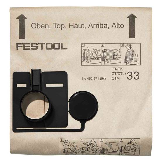 Sac à filtre pour aspiration à sec FIS-CT 33/5 - FESTOOL - 452971