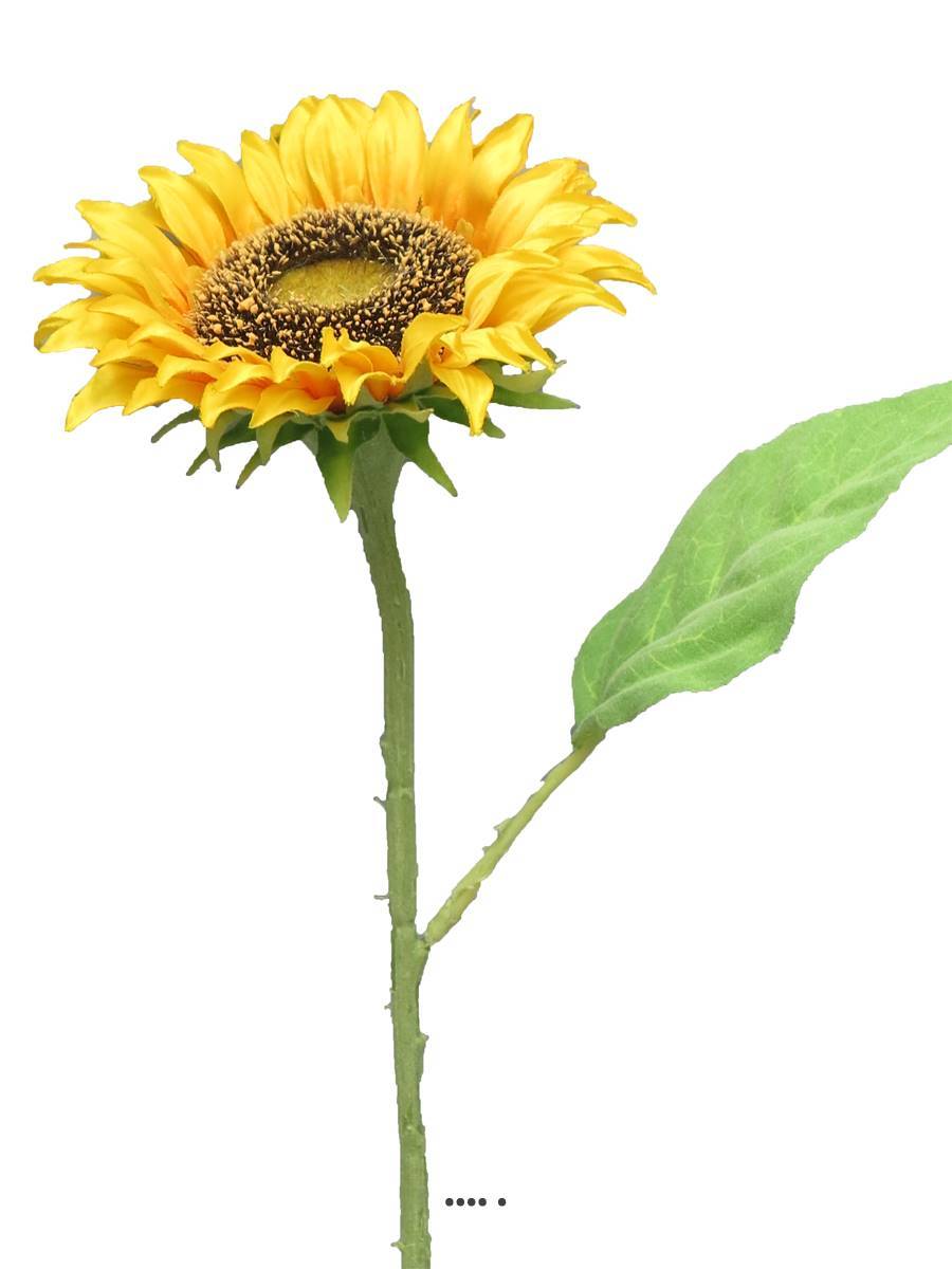Artificielles - Tournesol artificiel en branche, H 42 cm - BEST - Imagen 2