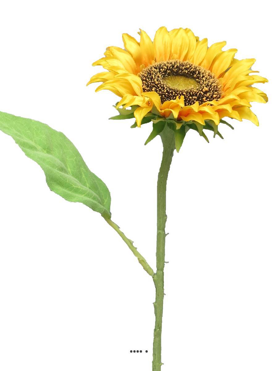 Artificielles - Tournesol artificiel en branche, H 42 cm - BEST - Imagen 3