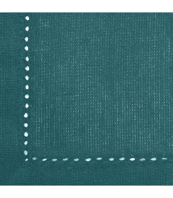 Nappe en Coton Chambray Bleu canard 140 x 240 cm - Image 2
