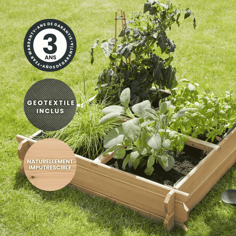 Forest Style - Carré potager au sol Freya 115L - Mélèze - Imagen 3