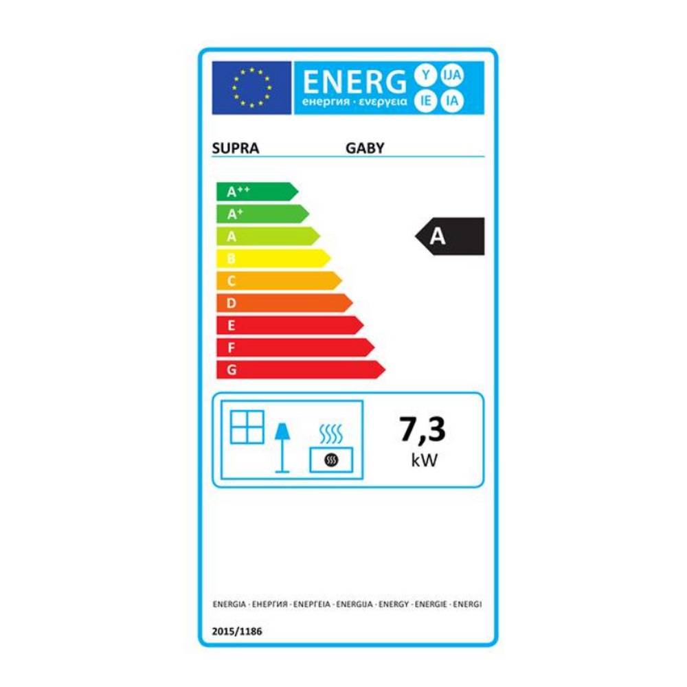 Supra - Poêle à bois étanche 7.3kw noir FR9016110B Supra - Imagen 2