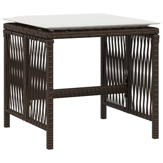 Lot de 4 Chaises de jardin - Tabourets de jardin - Chaises d'extérieur avec coussins marron résine tressée-JU473 - Image 4