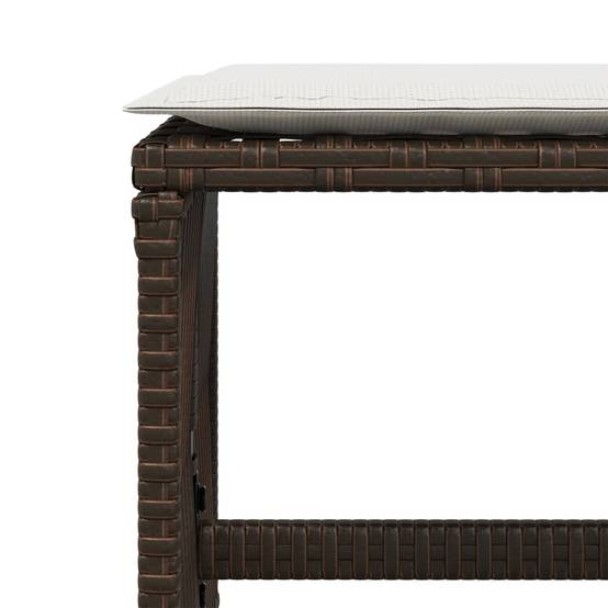 Lot de 4 Chaises de jardin - Tabourets de jardin - Chaises d'extérieur avec coussins marron résine tressée-JU473 - Image 8