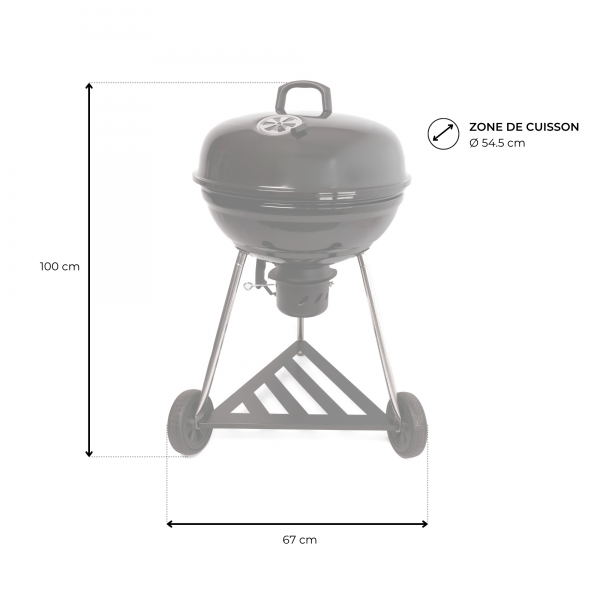 Cook in Garden - Barbecue à charbon avec couvercle Ø 54,5 cm pour 8 personnes SMOK 60 Cook’in Garden - Image 8