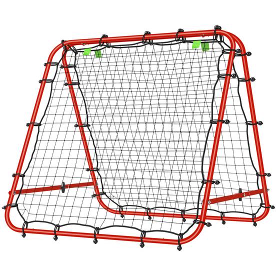 But de football, réglable et pliable, structure métallique, 100 x 68-95 cm, rouge - Image 2