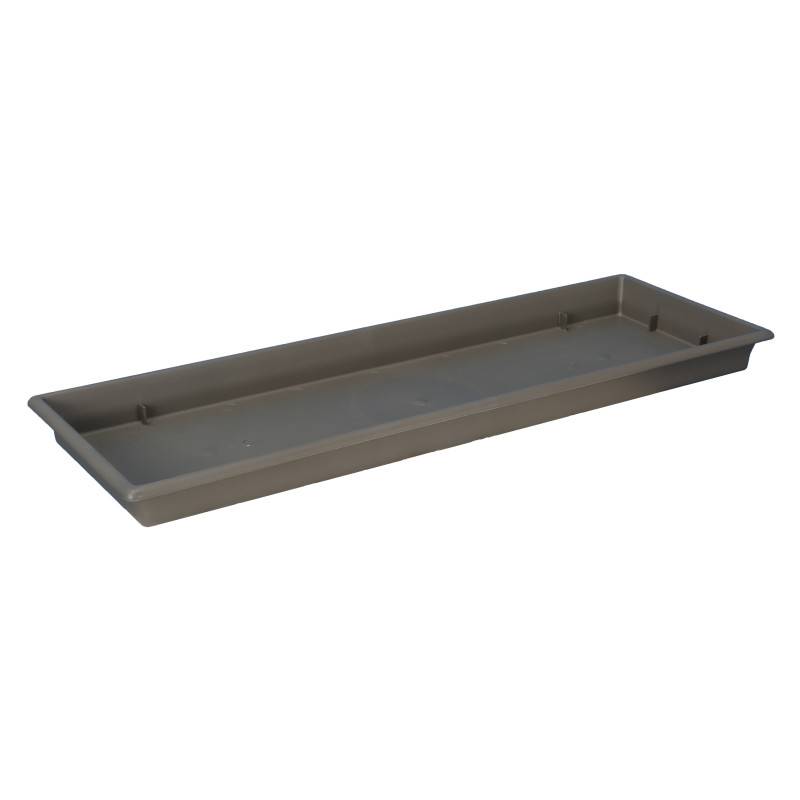 Riviera - Plateau pour jardinière 60 cm - 55,5 x 16 x 3 cm - Gris - Fabrication Française - Image 1