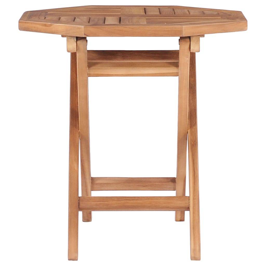 Table pliable jardin bois de teck 45 x 45 x 45 cm, Poids :3.9kg - PANGIVO - Image 3