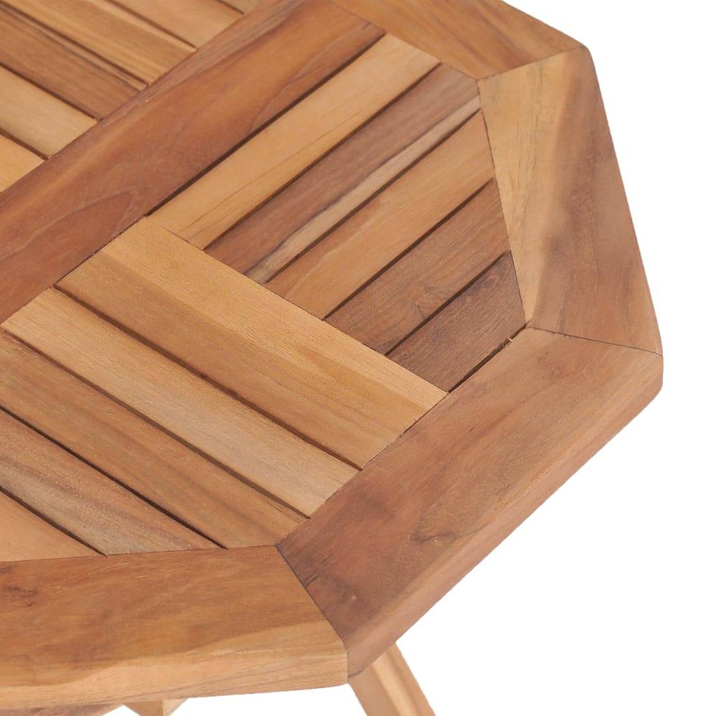 Table pliable jardin bois de teck 45 x 45 x 45 cm, Poids :3.9kg - PANGIVO - Image 6