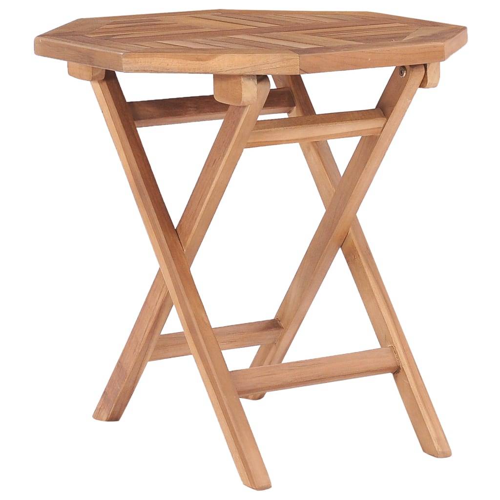 Table pliable jardin bois de teck 45 x 45 x 45 cm, Poids :3.9kg - PANGIVO - Image 1