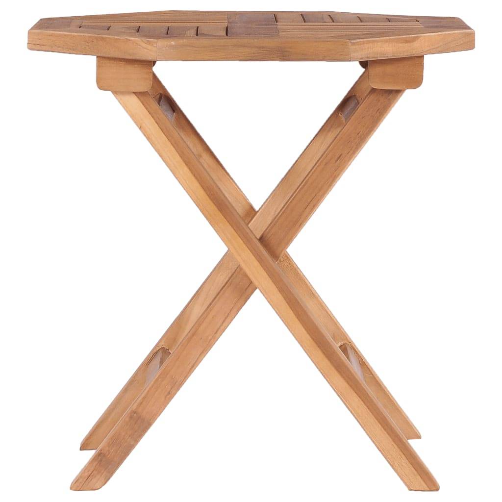Table pliable jardin bois de teck 45 x 45 x 45 cm, Poids :3.9kg - PANGIVO - Image 2