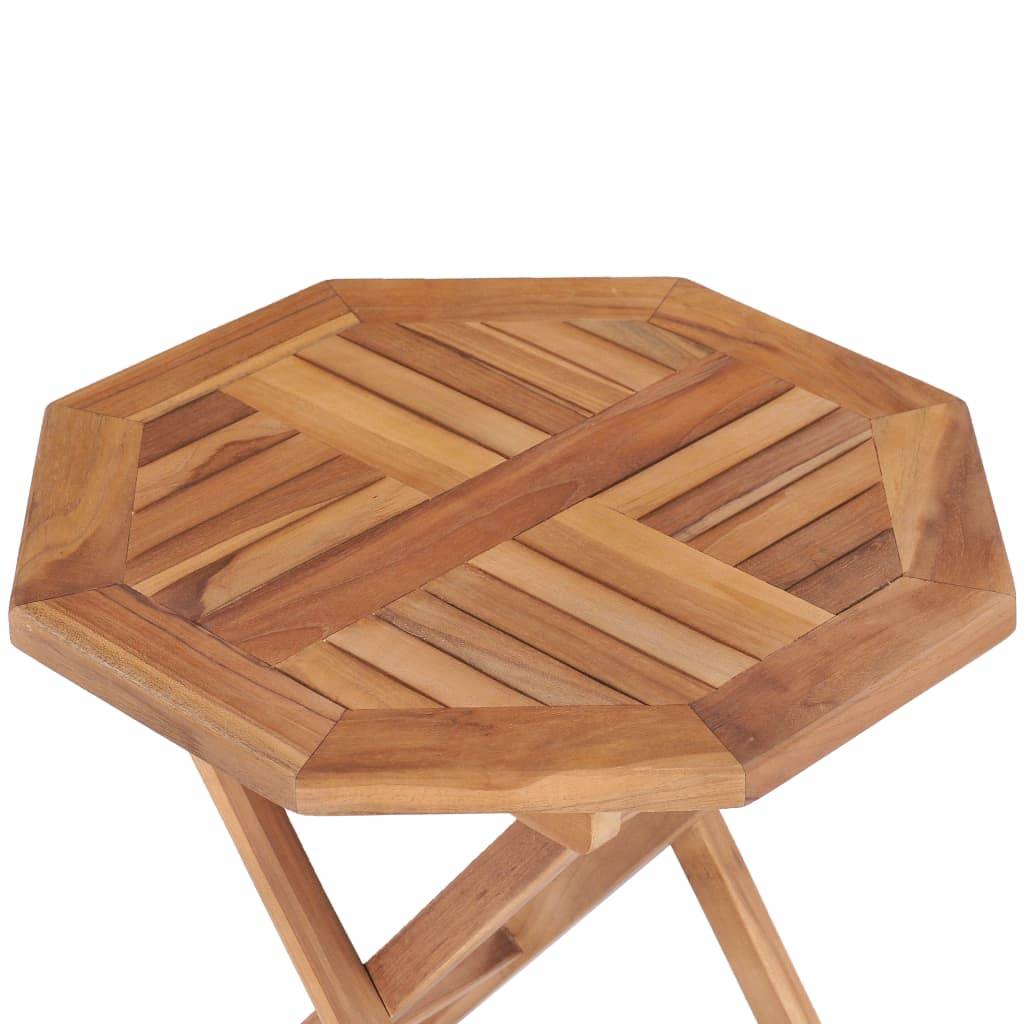 Table pliable jardin bois de teck 45 x 45 x 45 cm, Poids :3.9kg - PANGIVO - Image 5