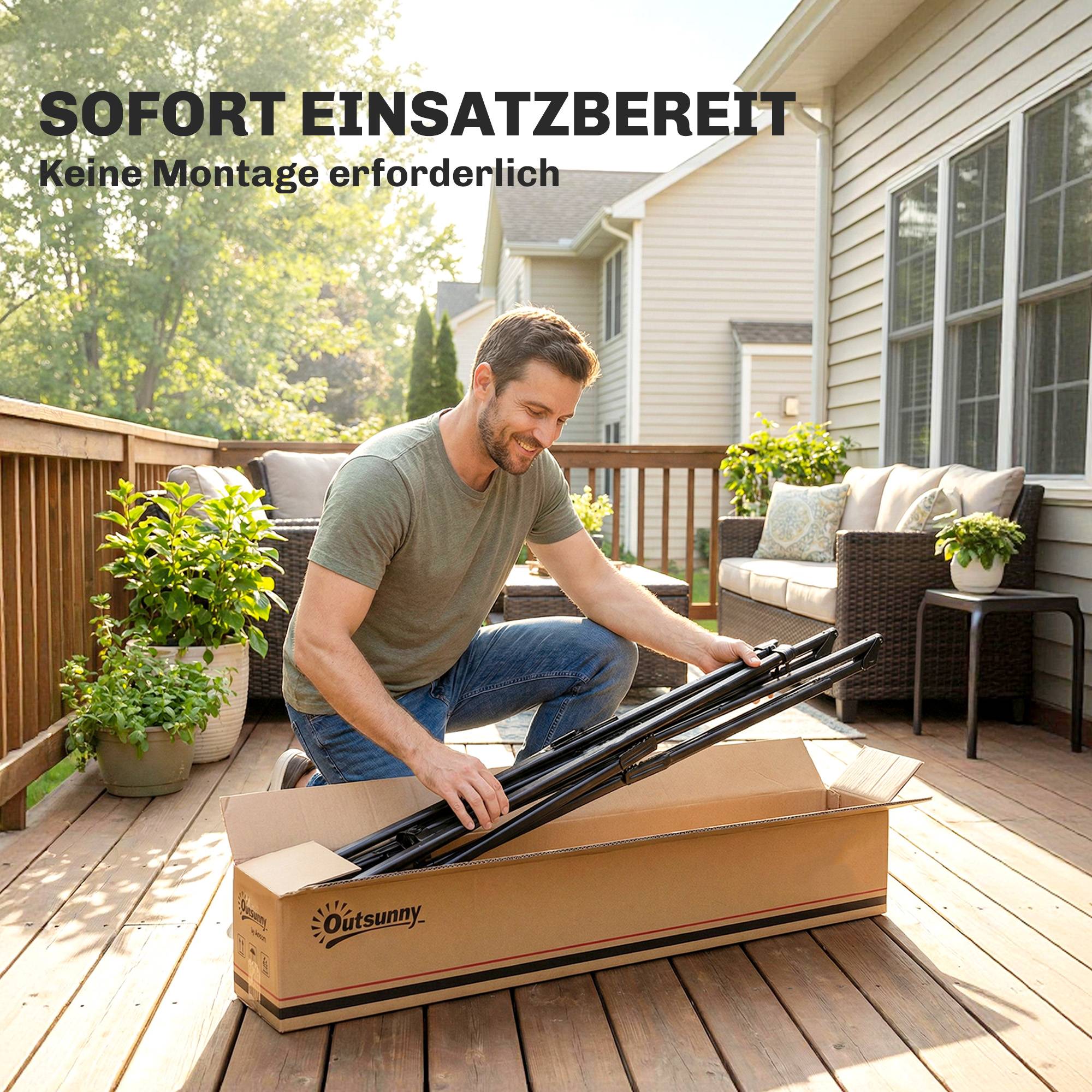 Cadre de hamac pour hamac Stand pliable pliable de hamac avec sac de transport 290x78x100 cm Noir - Image 8