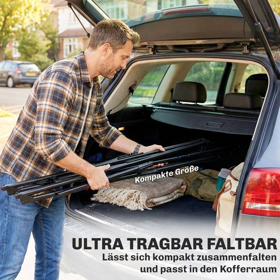 Cadre de hamac pour hamac Stand pliable pliable de hamac avec sac de transport 290x78x100 cm Noir - Image 4