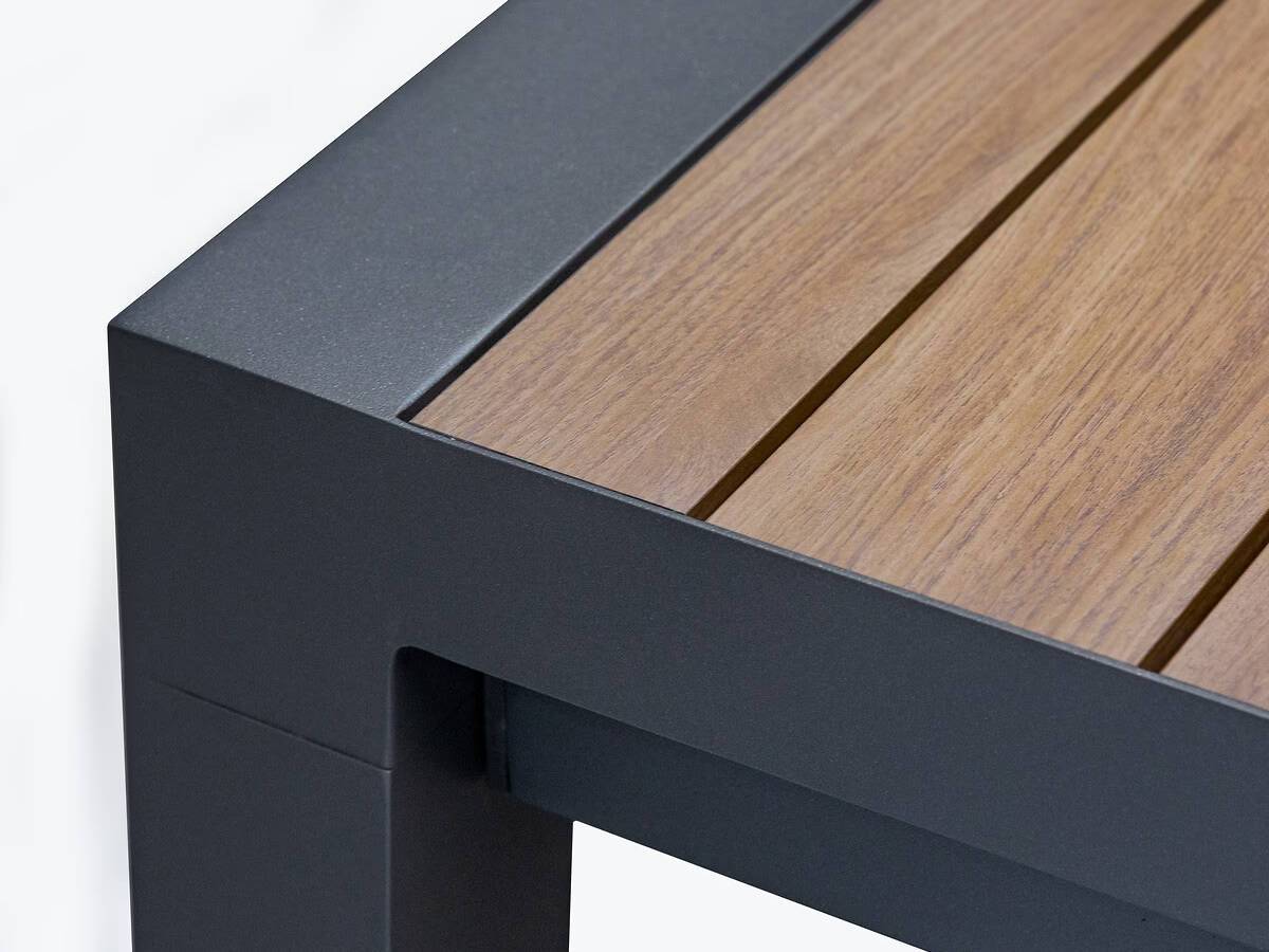 Hesperide - Table de jardin carrée extensible alu Evasion 8/10 places + 10 fauteuils Piazza - Hespéride - Image 5