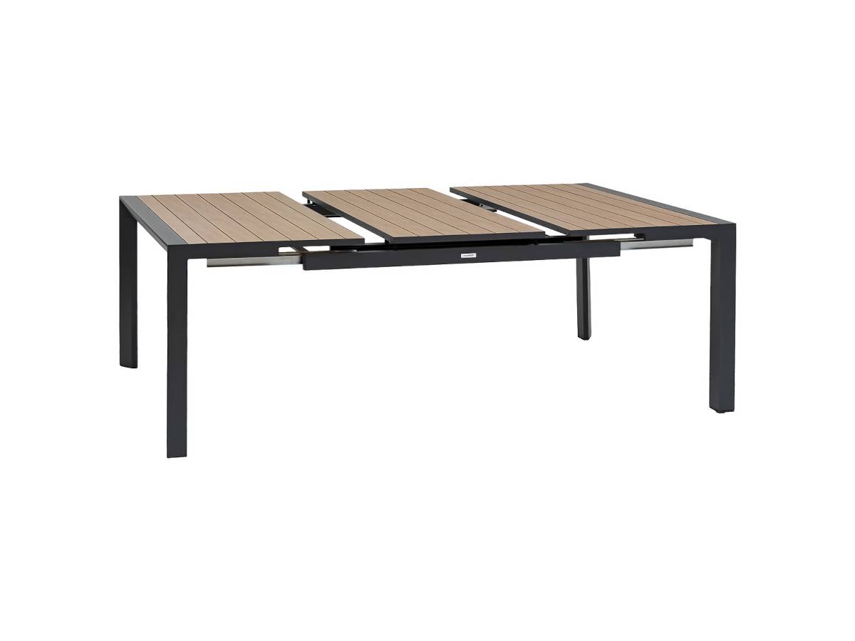 Hesperide - Table de jardin carrée extensible alu Evasion 8/10 places + 10 fauteuils Piazza - Hespéride - Image 3