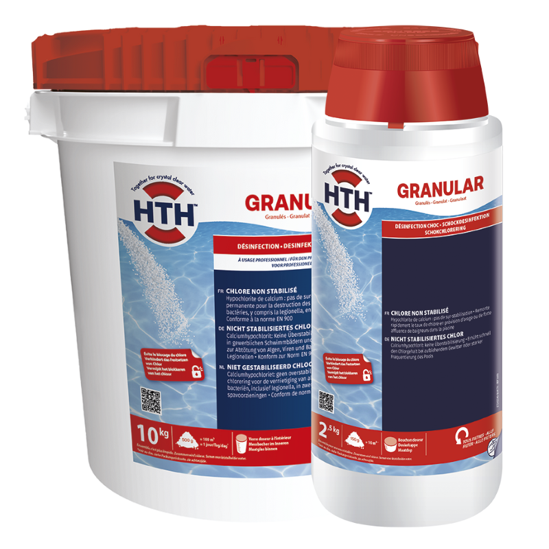 Hypochlorite de calcium - Chlore choc hth® GRANULAR 2,5 kg - Image 1