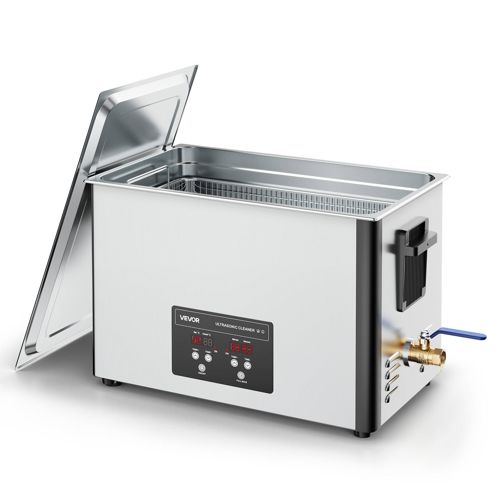 Vevor - VEVOR Nettoyeur à ultrasons 30 L, 480 W ultrasonique 40 kHz, réservoir inox, panier et affichage digital. - Image 1