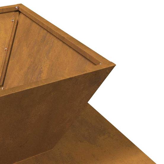 ComfortXL - Brasero Cube Design en Acier Corten 50cm, Foyer Extérieur Effet Rouillé pour Jardin et Terrasse – ComfortXL Outdoor Living - Image 9