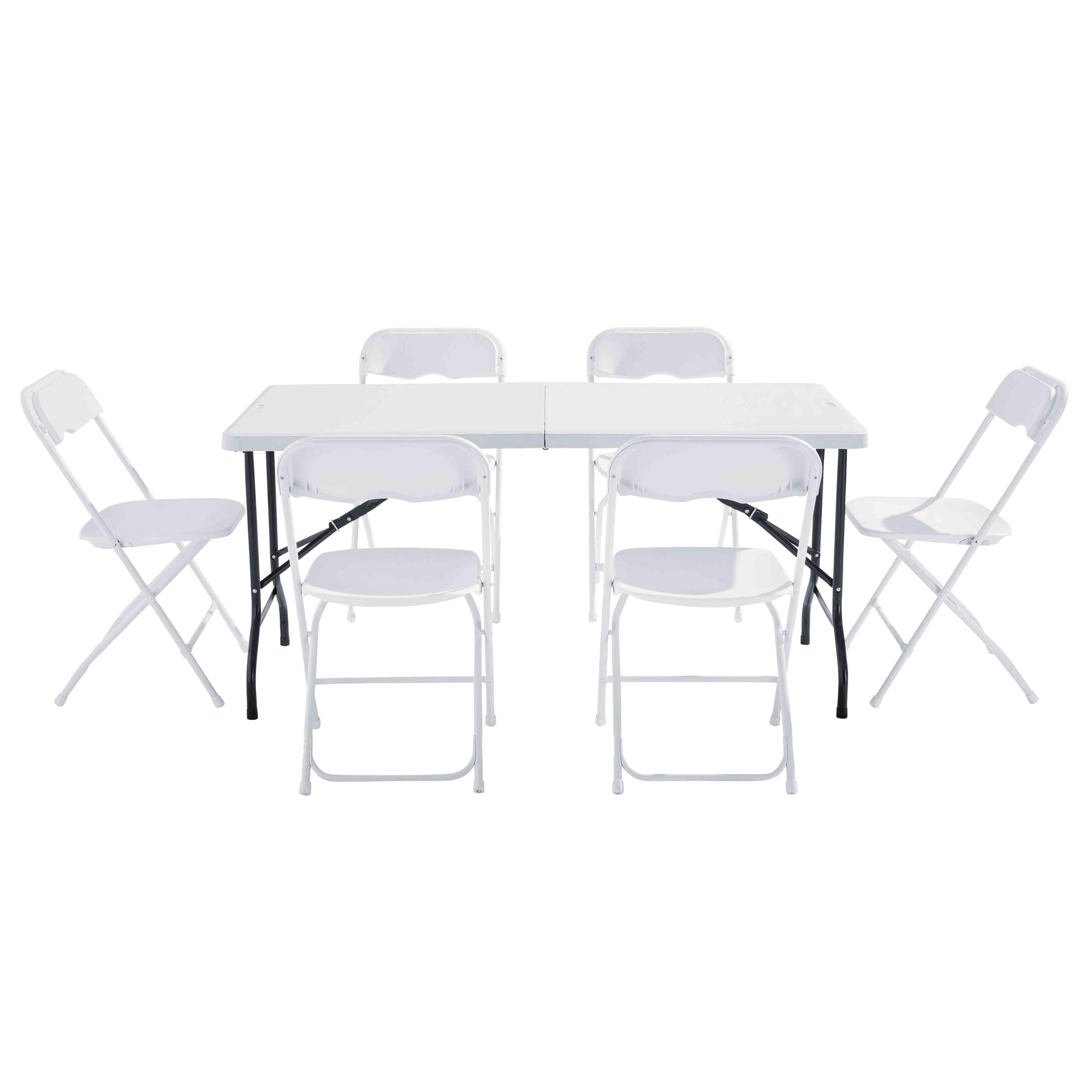 Oviala - Table 162 cm et 6 chaises pliantes REKKEM - Oviala - Imagen 2