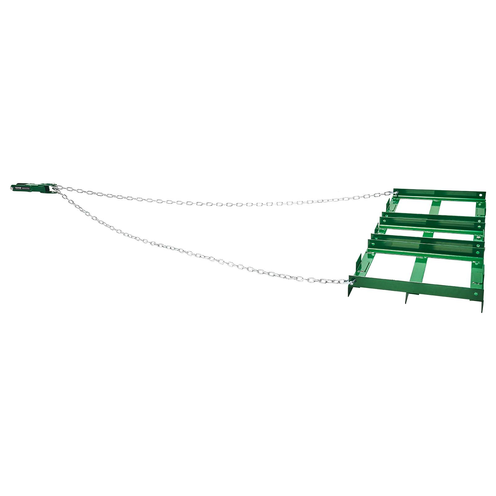 VEVOR Herse traînée 1220x500mm, niveleuse allée, barres, chaîne, VTT. - Image 9