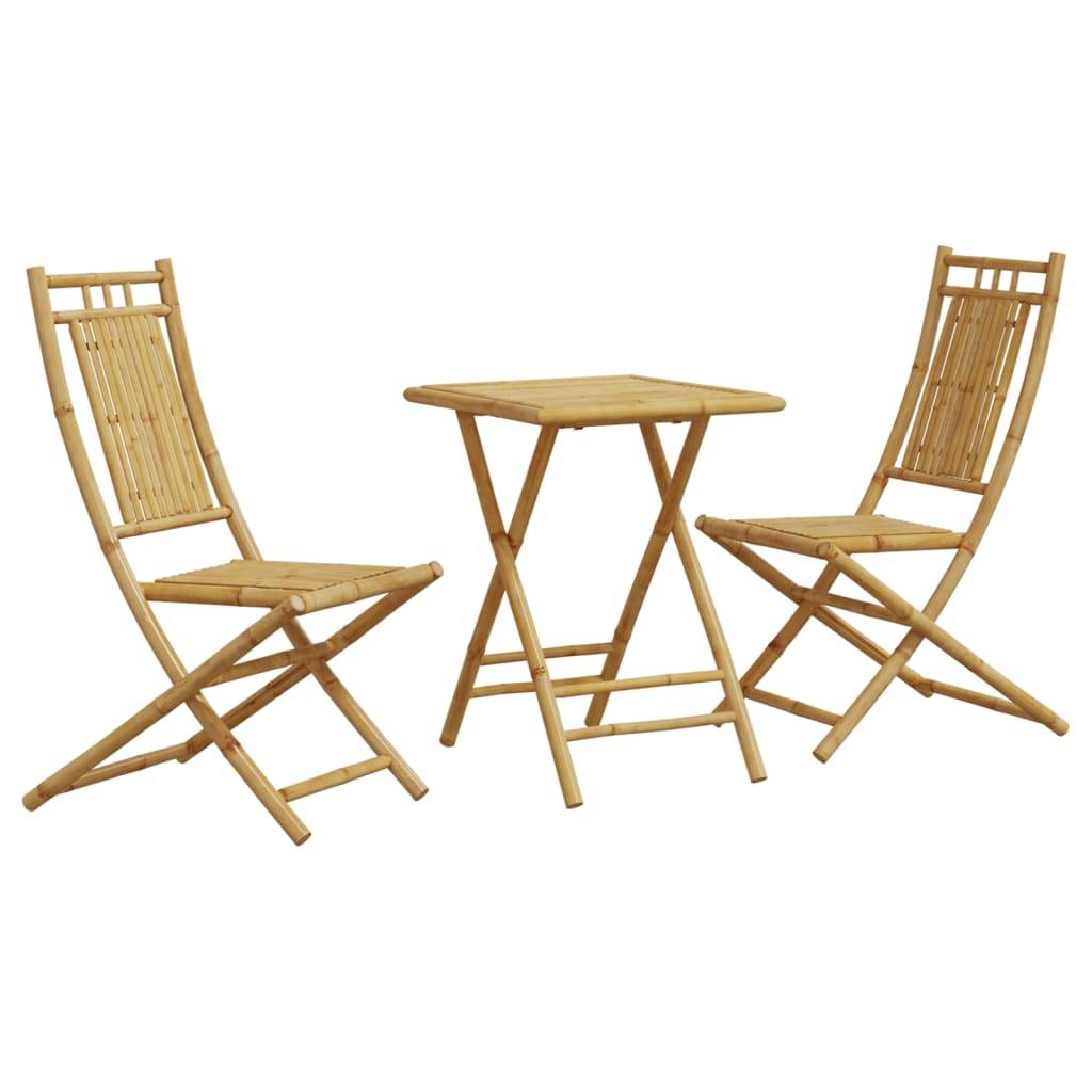 Vidaxl - Ensemble de bistro 3 pcs bambou vidaXL 3278525 - Image 2