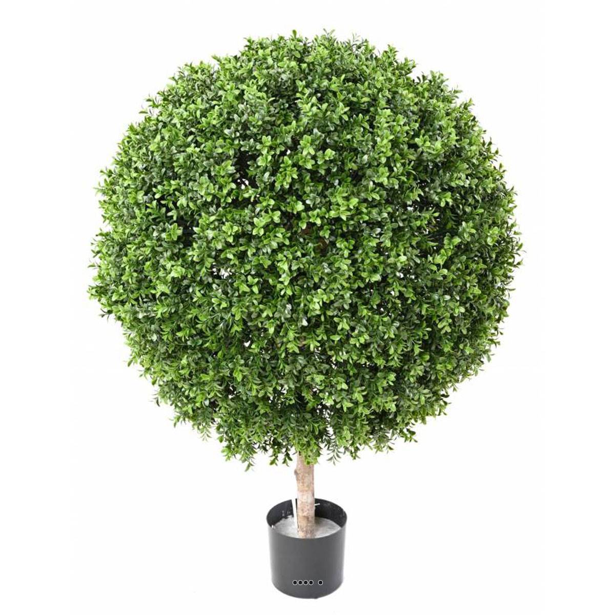 Artificielles - Buis artificiel sur tronc en pot pour extérieur anti-UV H 105 cm D 90 cm - dimhaut: H 105 cm - couleur: Vert